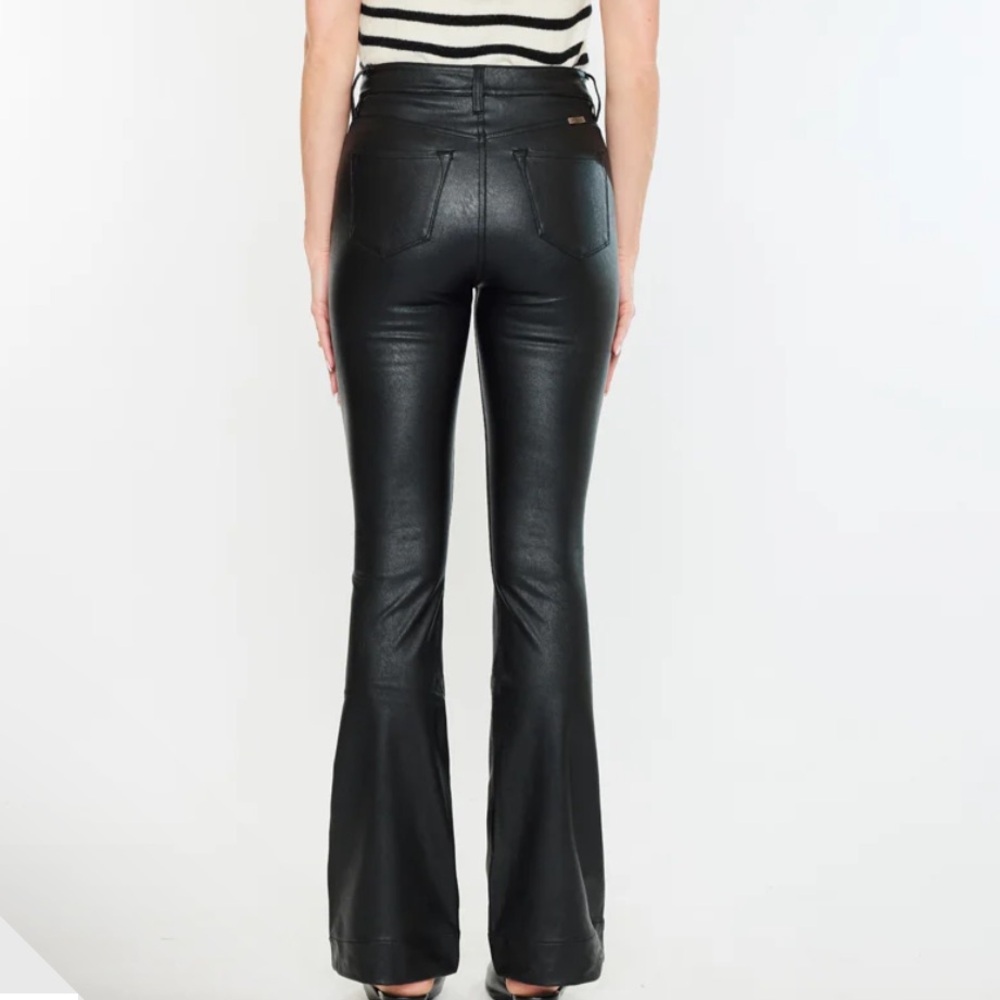 NWT KanCan Joan High Rise Faux Leather Bootcut Pants - Picture 4 of 10